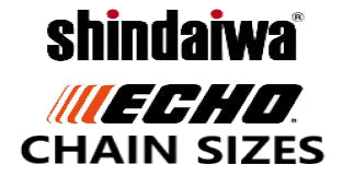 Echo/Shindaiwa Models Chain Sizes.